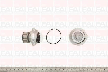 Водяна помпа Chevrolet Captiva/Epica/Lacetti/Opel Astra F/G/H/Omega B/Vectra A/B/Zafira 1.7TD/1.8/2.0/2.4 1994- FAI AUTOPARTS WP3059 (фото 1)