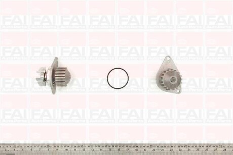 Водяна помпа PSA Citroen C2/C3/Berlingo 1,1-1,4 07.96- Peugeot 106/206/1007/Partner FAI AUTOPARTS WP6344