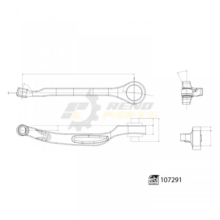 Важіль підвіски (передній/знизу) (R) MB GLK-class (X204) 2.0-3.5 08-15 FEBI BILSTEIN 107291 (фото 1)