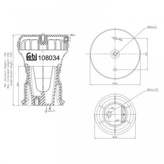 Кожух пневматичної ресори FEBI BILSTEIN 108034