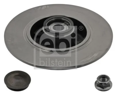 Диск гальмівний (задній) Renault Megane III 08- (260x8) (+ABS) (з підшипником) (з покр.) (повний) FEBI BILSTEIN 38306