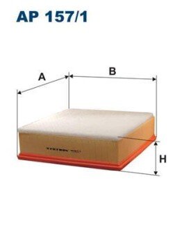 Фiльтр повiтряний з паралоном FILTRON AP1571