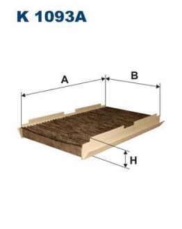 Фiльтр салону вугiльний FILTRON K1093A (фото 1)