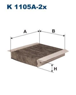 Фiльтр салону вугiльний 2шт FILTRON K1105A2X
