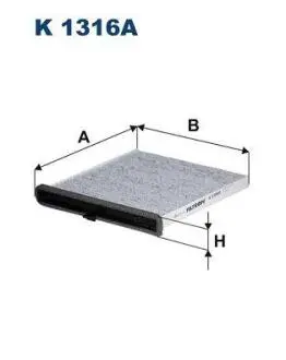 Фiльтр салону вугiльний FILTRON K1316A