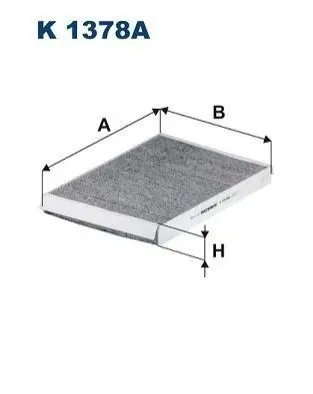 Фiльтр салону вугiльний FILTRON K1378A (фото 1)