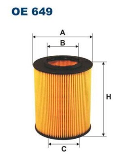 Фiльтр масляний FILTRON OE649