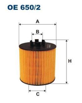 Фiльтр масляний FILTRON OE6502 (фото 1)