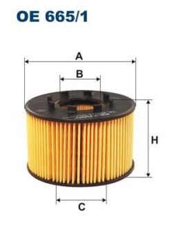 Фiльтр масляний FILTRON OE6651