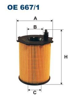 Фiльтр масляний FILTRON OE6671