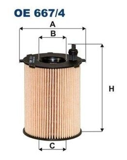 Фiльтр масляний FILTRON OE6674