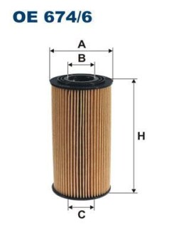 Фiльтр масляний FILTRON OE6746