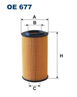 Фiльтр масляний FILTRON OE677