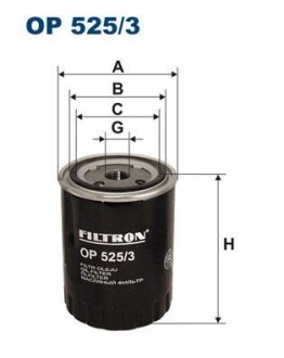 Фiльтр масляний FILTRON OP5253