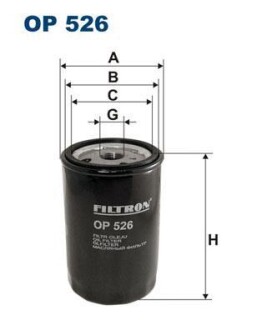 Фiльтр масляний FILTRON OP526