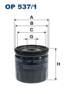 Фiльтр масляний FILTRON OP5371