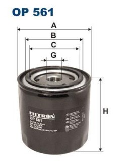 Фiльтр масляний FILTRON OP561