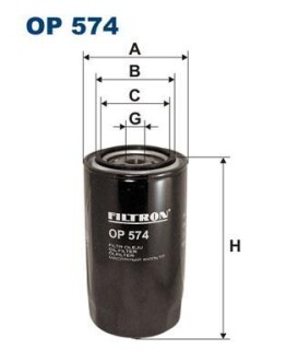 Фiльтр масляний FILTRON OP574