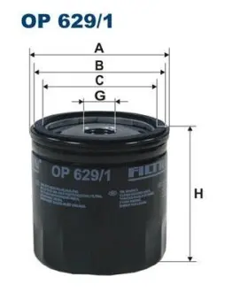 Фiльтр масляний h=78mm FILTRON OP6291