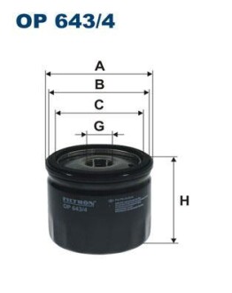 Фiльтр масляний FILTRON OP6434