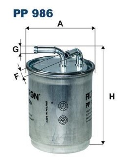 Фiльтр паливний FILTRON PP986