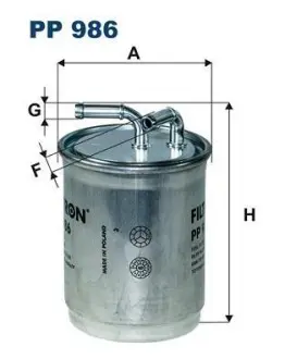 Фiльтр паливний FILTRON PP986