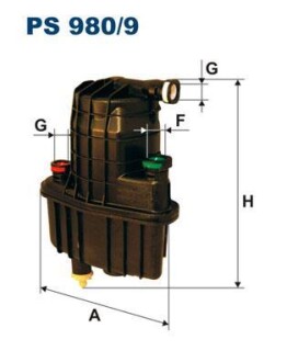 Фiльтр паливний з отвором пiд датчик води FILTRON PS9809