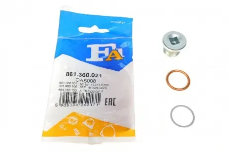 Пробка піддону автомобіля Fischer Automotive One (FA1) 861.360.021 (фото 1)