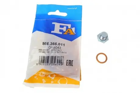 Пробка поддона автомобиля Fischer Automotive One (FA1) 866.366.011