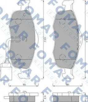 Колодки гальмівні дискові FOMAR FO 493081