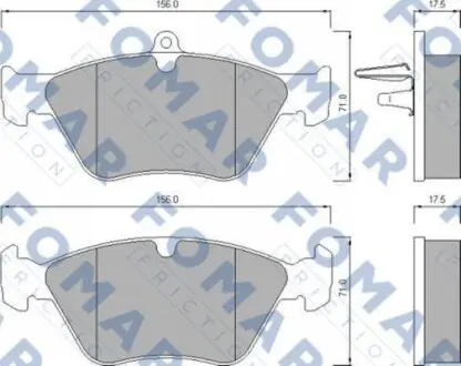 Колодки тормозные дисковые FOMAR FO625781