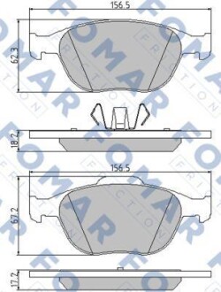 Колодки гальмівні дискові FOMAR FO907781 (фото 1)