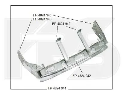 Підсилювач бампера FPS FP 4824 942