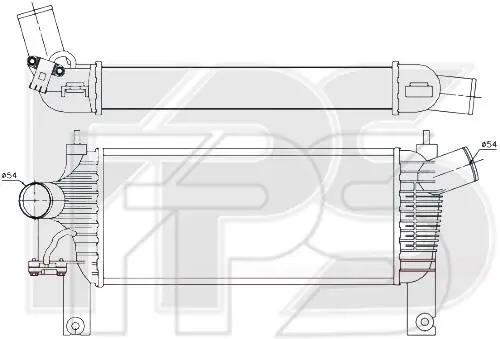 Радиатор интеркулера FPS FP 50 T02 (фото 1)