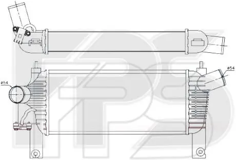 Радіатор інтеркулера FPS FP 50 T02