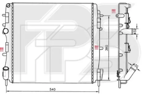 Радіатор охолодження FPS FP56A125