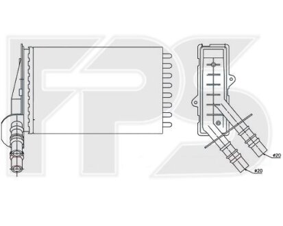 Радіатор пічки FPS FP 56 N52