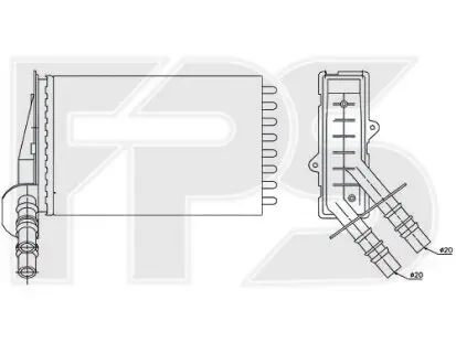Радиатор печки FPS FP 56 N52