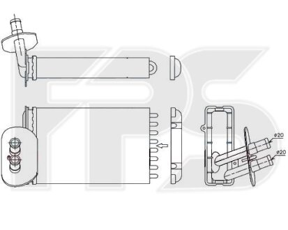 Радіатор пічки FPS FP 74 N172