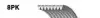 Клиновой ремень Mazda 5 (CR19) 2.0 CD 05-10 Gates 8PK1173 (фото 1)