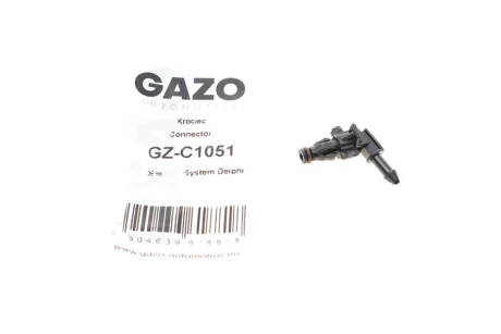 Штуцер шланга зливу Г-подібний (пластиковий) (Delphi) GAZO GZ-C1051