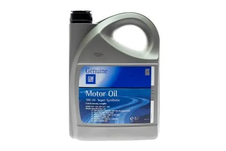 Масло моторное Super Synthetic SAE 5W30 (504/507) (5 Liter) GM 93165010