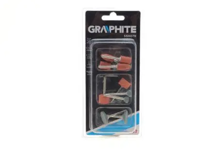 Набір аксесуарів для міні дрилі, шліфувальні камені, 11шт. Graphite 55H079