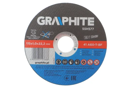 Диски отрезные по металлу 115 х 1,0 х 22,2 мм 41 A60-T-BF 10 шт. Graphite 55H577