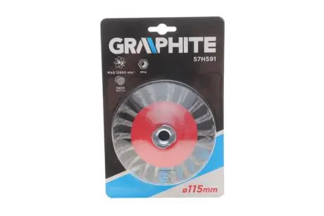 Щітка дротяна дискова, 115 мм x M14, INOX Graphite 57H591