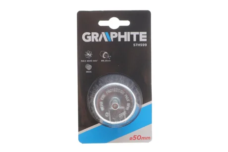 Щетка проволочная чашечная 50 мм, INOX, хвостовик Graphite 57H599