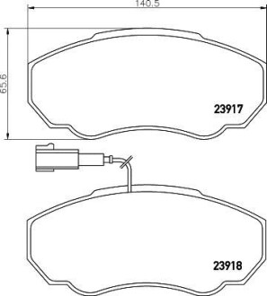 Гальмівнi колодки дисковi перед. Fiat Ducato 02-/Peugeot Boxer 02- Hella Pagid 8DB 355 010-391