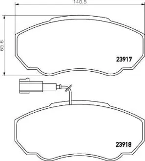 Гальмівнi колодки дисковi перед. Fiat Ducato 02-/Peugeot Boxer 02- Hella Pagid 8DB 355 010-391