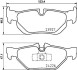 Тормозные колодки дисковые задние BMW 3 (E90/E90N) 320d 05-/X1 (E84) 09- Hella Pagid 8DB 355 011-301 (фото 2)