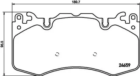 Гальмівні колодки дискові передні Land Rover Range Rover III 09-, Range Rover Sport 09- Hella Pagid 8DB 355 016-151